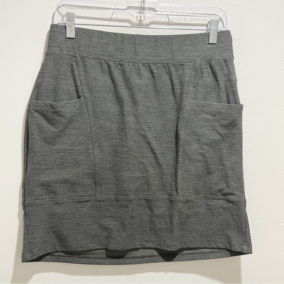 TOAD & CO Women’s Gray Marled INTERMOSSO Skirt Three Pockets Pull On Size Small - Picture 3 of 7